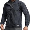 Men's Full-Zip Tactical Jacket, Soft Warm Military Winter Fleece Jackets, Outdoor Coats with Zipper Pockets