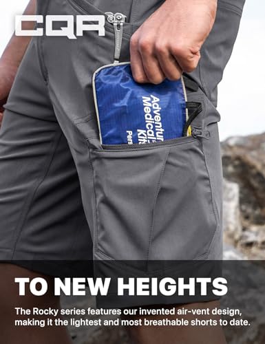 Men's Quick Dry Stretch Hiking Cargo Shorts, Lightweight Water Resistant Tactical Casual, Golf & Outdoor with Pockets