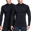 Men's Thermal Long Sleeve Compression Shirts, Mock/Turtleneck Winter Sports Running Base Layer Top