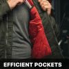 Men's Casual Bomber Jacket, Outdoor Fall/Winter Zip-Up Windbreaker, Water Resistant Padded MA-1 Flight Jacket with Pocket