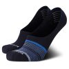 Mens No Show Socks - 2 Pack Breathable Cotton Invisible Liner Low Cut Socks for Men with Heel Grip (Sizes: 7-12)