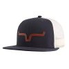 ATG Cap Leather Thick Die-Cut Horns Embroidered Patch Adjustable Snapback One-Size Hat