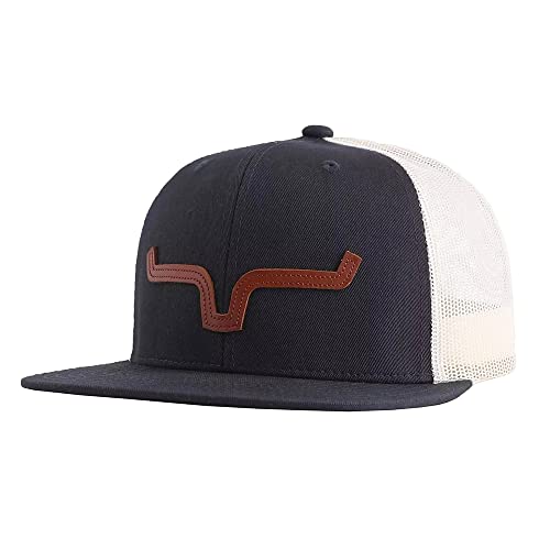 ATG Cap Leather Thick Die-Cut Horns Embroidered Patch Adjustable Snapback One-Size Hat