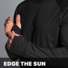 Men's UPF50+ Sun Protection Shirts, Quick Dry Long Sleeve Rash Guard, Athletic Running Workout Fishing Cooling Shirts