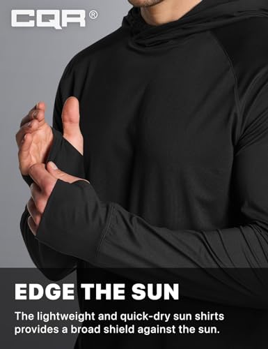 Men's UPF50+ Sun Protection Shirts, Quick Dry Long Sleeve Rash Guard, Athletic Running Workout Fishing Cooling Shirts