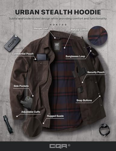 41dgCIzWGLL.jpg Men's Flannel Lined Shirt Jackets, Long Sleeved Rugged Plaid Cotton Brushed Suede Shirt Jacket