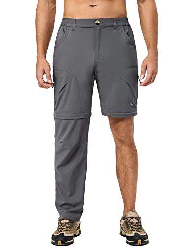 Men's Stretch Convertible Pants Zip-Off Lightweight Quick-Dry Hiking Fishing Travel Pants