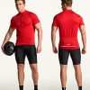 Men's Short Sleeve Bike Cycling Jersey, Quick Dry Breathable Reflective Biking Shirts with 3 Rear Pockets