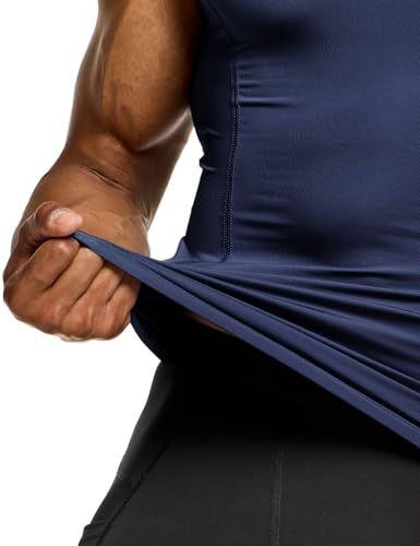 Men's Sleeveless Workout Shirts, Dry Fit Running Compression Cutoff Shirts, Athletic Training Tank Top