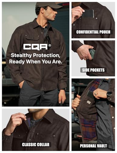41gD3qLjuNL.jpg Men's Flannel Lined Shirt Jackets, Long Sleeved Rugged Plaid Cotton Brushed Suede Shirt Jacket