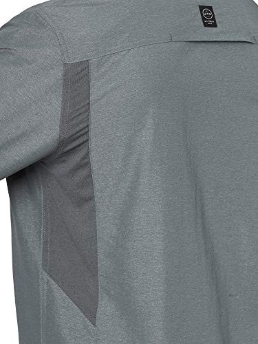 by Wrangler Men's Long Sleeve Mixed Material Shirt