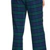 Men's 100% Cotton Plaid Flannel Pajama Pants, Brushed Soft Lounge & Sleep PJ Bottoms with Pockets