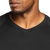 Men's Thermal V-Neck Long Sleeve Compression Shirts, Athletic Base Layer Top, Winter Gear Running T-Shirt