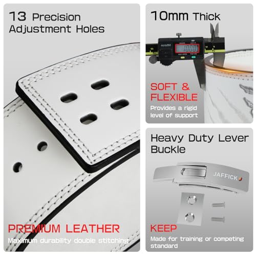 Lever Lifting Belt – Power 10mm Extreme Heavy Duty Genuine Leather Lower Back Support for Squats, Bench Press, Deadlifts