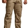 Men's Tactical Pants, Water Resistant Ripstop Cargo Pants, Lightweight EDC Work Hiking Pants, Outdoor Apparel