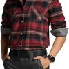 41m4JlGh8IL.jpg Women's Plaid Flannel Shirt Long Sleeve, All-Cotton Soft Brushed Casual Button Down Shirts
