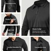 Men's Polo Shirt, Long Sleeve Tactical Shirts, Outdoor UPF 50+ Pique Shirt, Dry Fit Lightweight Golf Shirts