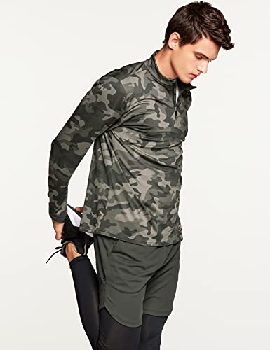 Men's Quarter Zip Thermal Pullover Shirts, Winter Fleece Lined Lightweight Running Sweatshirt