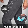 Men's Vent Stretch Pants, Quick Dry Lightweight Casual Cargo Pants, Water Resistant Straight-Fit Utility Work Pants