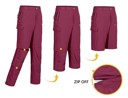 41qoPt2N40L.jpg Men's Stretch Convertible Pants, Zip-Off Quick-Dry Hiking Pants, UV Protection, Lightweight