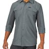 by Wrangler Men's Long Sleeve Mixed Material Shirt