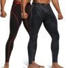 Men's Thermal Compression Pants, Athletic Sports Leggings & Running Tights, Wintergear Base Layer Bottoms
