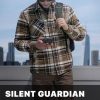 41tB7XY1YoL.jpg Men's Plaid Flannel Shirt Jacket, Long Sleeve Soft Warm Sherpa/Quilted Lined Jacket, Outdoor Button Up/Zip-Front Jacket