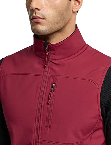 Men's Sleeveless Softshell Vest, Full-Zip Windbreaker Vest, Outdoor Golf Travel Hiking Vest