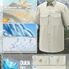 Men's Fishing Shirts Lightweight Cool Quick Dry Sun Protection UV Short Sleeve Shirt for Casual Hiking Safari Travel