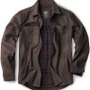 41tfeYWEAeL.jpg Men's Flannel Lined Shirt Jackets, Long Sleeved Rugged Plaid Cotton Brushed Suede Shirt Jacket