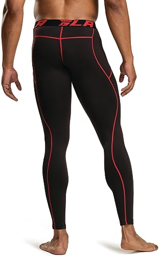 Men's Thermal Compression Pants, Athletic Sports Leggings & Running Tights, Wintergear Base Layer Bottoms
