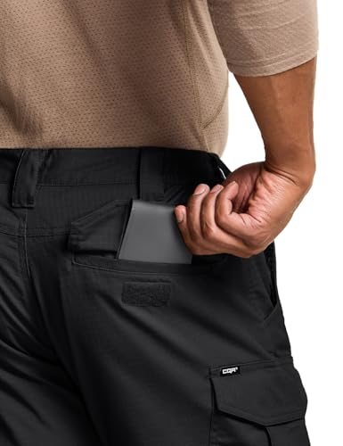 41u3vRsLPGL.jpg Men's Flex Stretch Tactical Pants, Water Resistant Ripstop Cargo Pants, Lightweight EDC Outdoor Work Hiking Pants