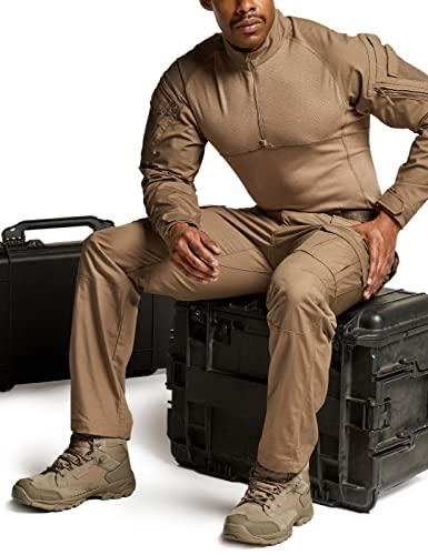Men's Tactical Pants, Water Resistant Ripstop Cargo Pants, Lightweight EDC Work Hiking Pants, Outdoor Apparel