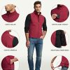 Men's Sleeveless Softshell Vest, Full-Zip Windbreaker Vest, Outdoor Golf Travel Hiking Vest