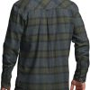 Men's All Cotton Flannel Shirt, Long Sleeve Casual Button Down Plaid Shirt, Brushed Soft Outdoor Tactical Work Shirts