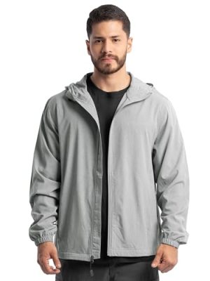 Men's Flex Ventilated Full Zip Windbreaker Hiking Jacket