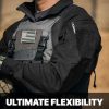 Men's Combat Shirt Tactical 1/4 Zip Long Sleeve Military BDU Shirts Camo EDC Top with Pockets