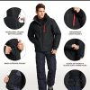 Men's Winter Ski Jacket, Waterproof Warm Insulated Snow Coats, Cold Weather Windproof Snowboard Jacket with Hood
