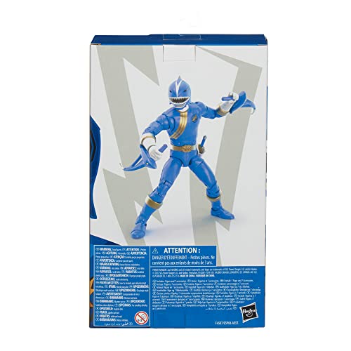 Lightning Collection Wild Force Blue Ranger 6-Inch Premium Collectible Action Figure Toy, Multiple Accessories, Kids 4 and Up