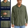41wjfgBMLGL.jpg Fishing Shirt for Men, Long Sleeve Shirt Quick Dry Fit, Tactical Shirt Button Up, Work Shirt Lightweight Safari