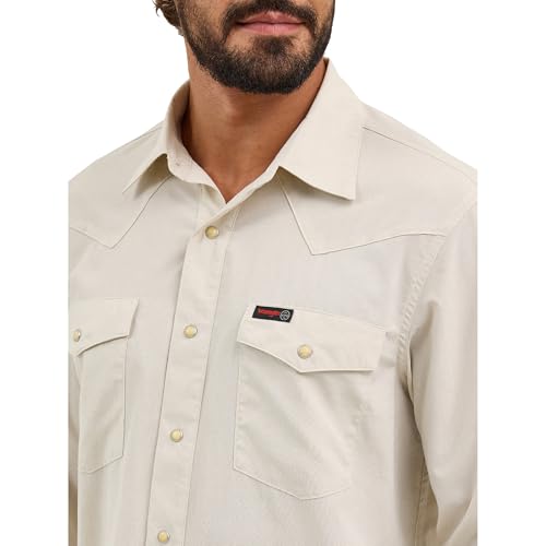 Wrangler Men's Short Sleeve  Drover Utility Shirt 112360557 (US, Alpha, X-Large, Regular, Regular, Pelican)