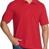 Men's Cotton Pique Polo Shirts, Classic Fit Short Sleeve Solid Casual Shirts, Performance Stretch Golf Shirt