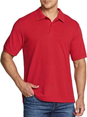 Men's Cotton Pique Polo Shirts, Classic Fit Short Sleeve Solid Casual Shirts, Performance Stretch Golf Shirt