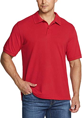 Men's Cotton Pique Polo Shirts, Classic Fit Short Sleeve Solid Casual Shirts, Performance Stretch Golf Shirt