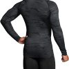 Men's UPF 50+ Compression Shirts, Cool Dry Long Sleeve Athletic Tops, Sports Baselayer Workout Shirt