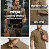 Men's Short Sleeve Tactical Shirts, UPF 50+ Ripstop Military Work Shirts, Breathable Button Down Outdoor Hiking Shirt