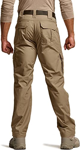 Men's Tactical Pants, Water Resistant Ripstop Cargo Pants, Lightweight EDC Work Hiking Pants, Outdoor Apparel
