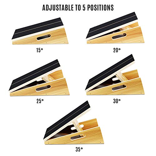Professional Incline Board, Slant Board Calf Stretching, Squat Wedge and Anti-Slip Surface, Portable Side Handle