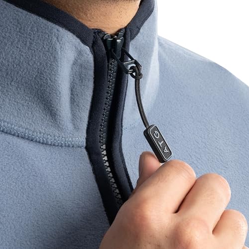 Men's Color Block Micro Fleece Mock Neck Jacket