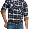 512uaI6-xBL.jpg Men's 100% Cotton Plaid Flannel Shirt, Long Sleeve Shirt Jackets, Casual Outdoor Jacket with Pockets